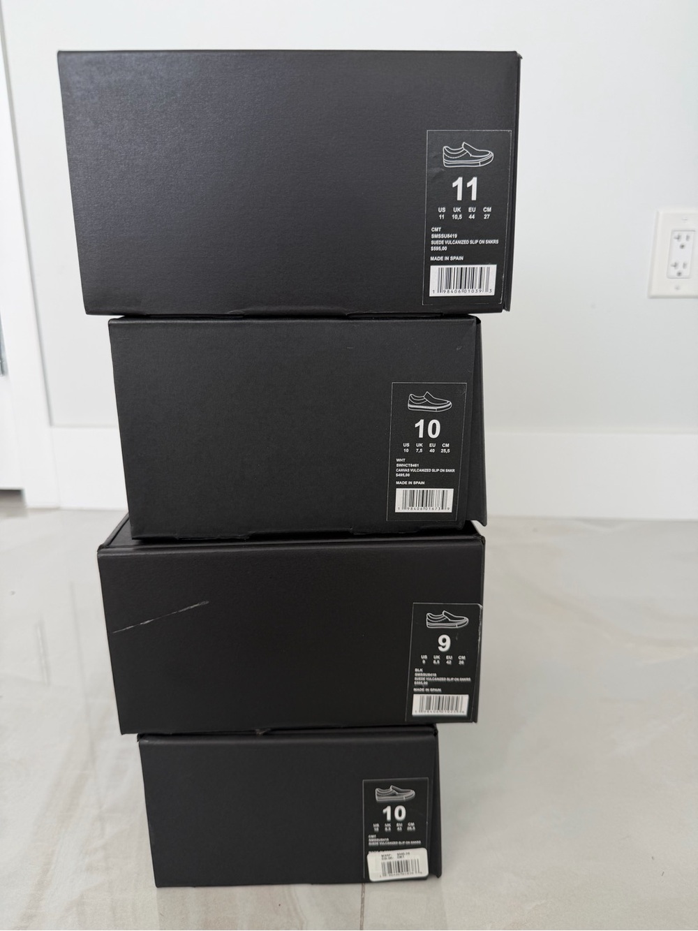 4 James Perse Black Men’s Sneakers Boxes PRICED TO SELL